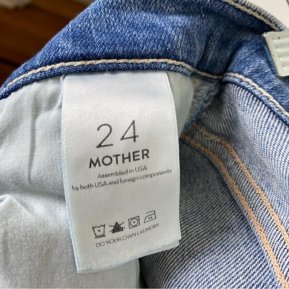 Mother The Rascal Snippet Ripped Ankle Straight Jeans Size 24 - Picture 14 of 15